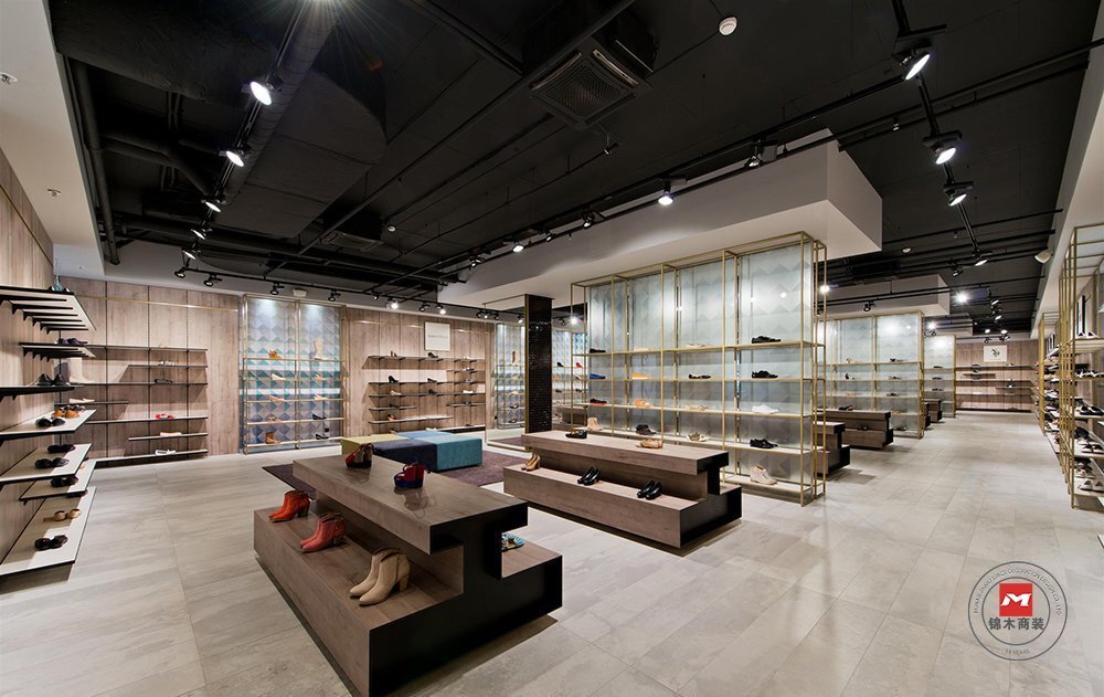 熱風(fēng)鞋店|新潮流鞋店面裝修設(shè)計(jì)效果 - 長(zhǎng)沙錦木裝飾工程設(shè)計(jì)